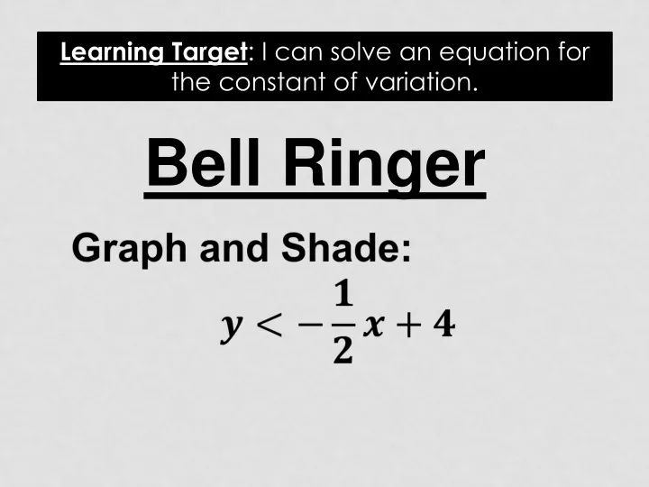 learning target i can solve an equation