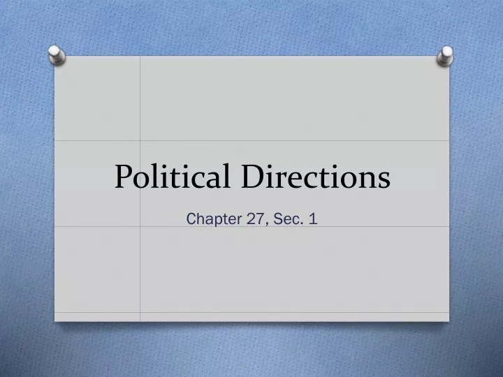 political directions