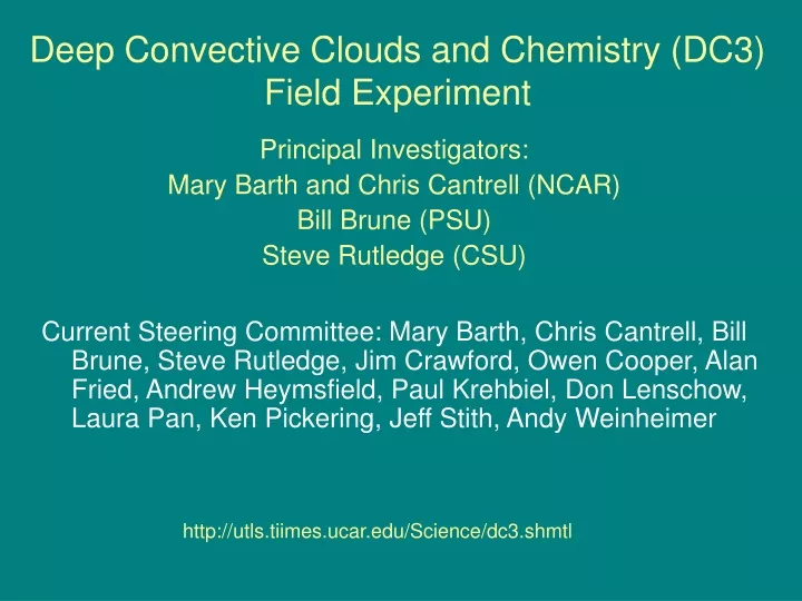 deep convective clouds and chemistry dc3 field