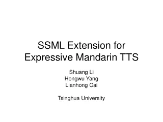 SSML Extension for Expressive Mandarin TTS