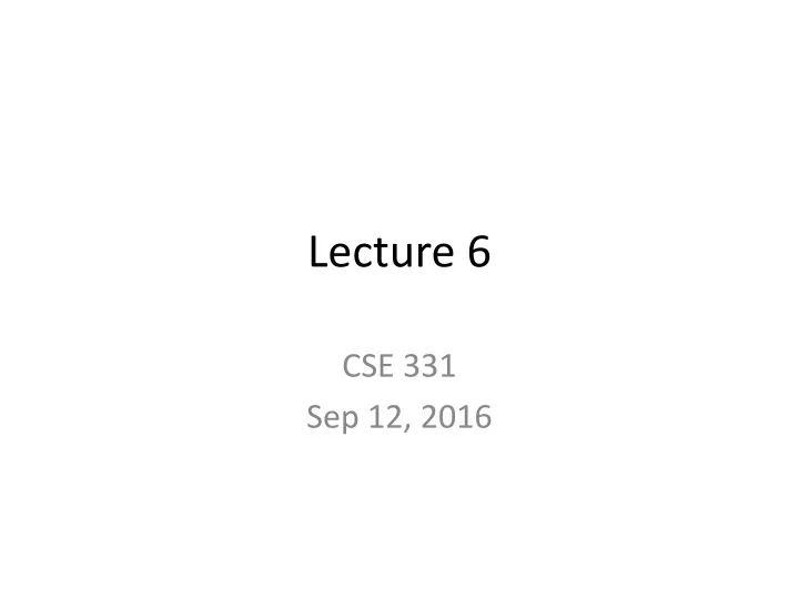 lecture 6