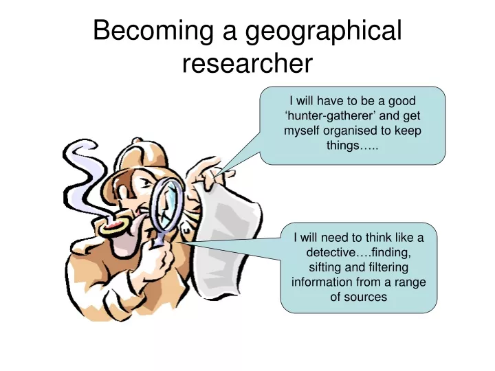 becoming a geographical researcher