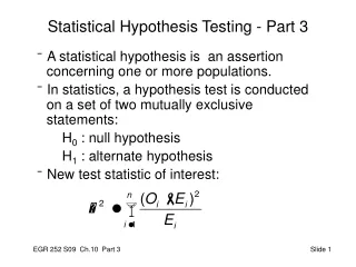 Statistical Hypothesis Testing - Part 3