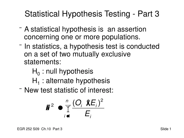 statistical hypothesis testing part 3