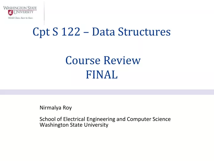cpt s 122 data structures course review final