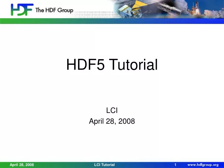 hdf5 tutorial