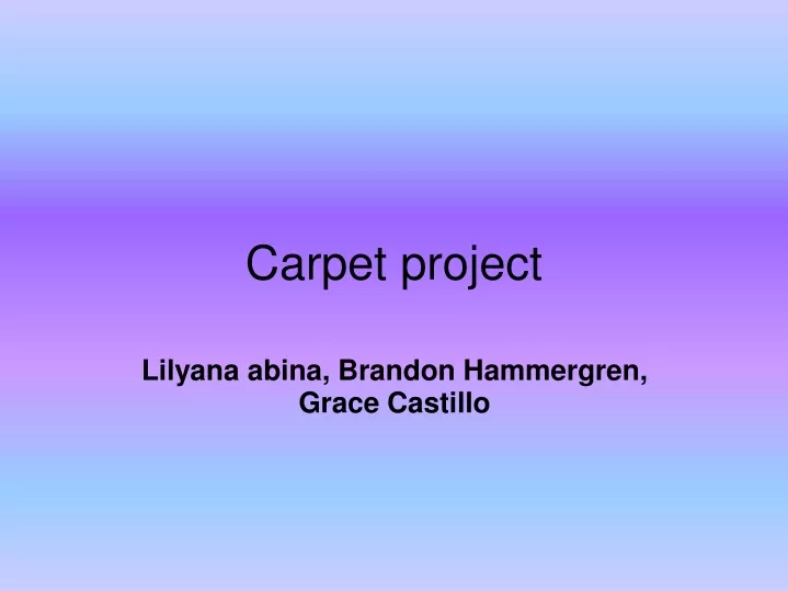 carpet project