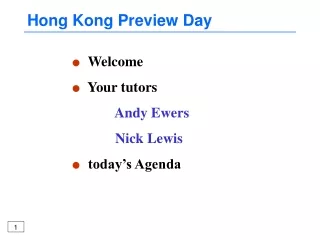 Hong Kong Preview Day