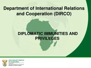 Department of International Relations and Cooperation (DIRCO)