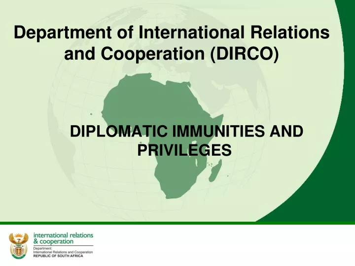 department of international relations and cooperation dirco
