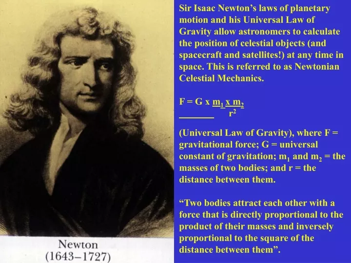 sir isaac newton s laws of planetary motion