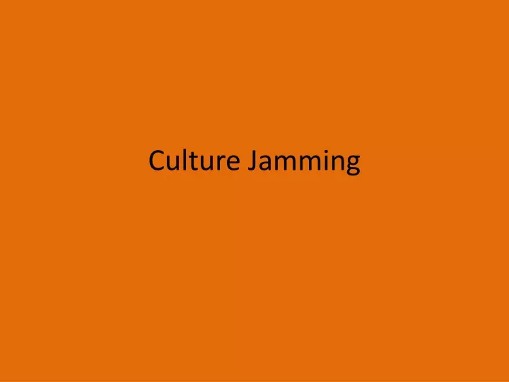 culture jamming