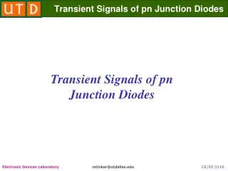 Transient Signals of pn Junction Diodes