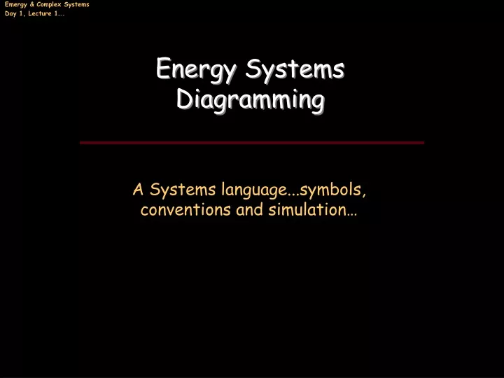 energy systems diagramming