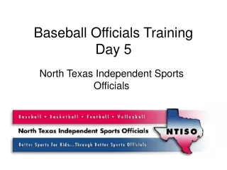 Baseball Officials Training Day 5