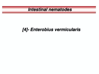 Intestinal nematodes