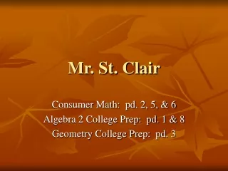 Mr. St. Clair