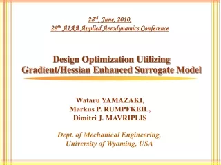 design optimization utilizing gradient hessian enhanced surrogate model