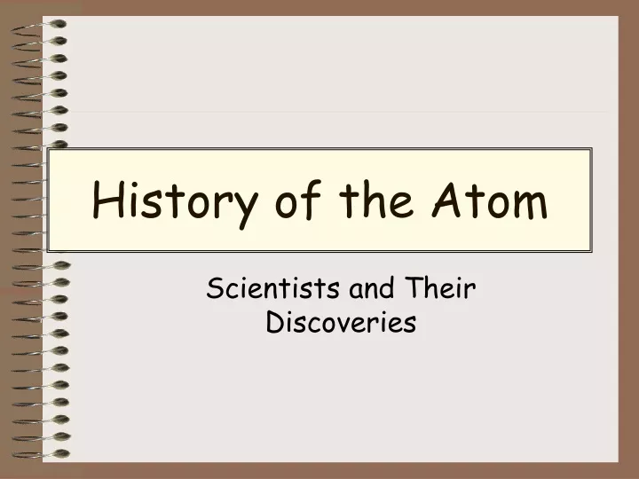 history of the atom