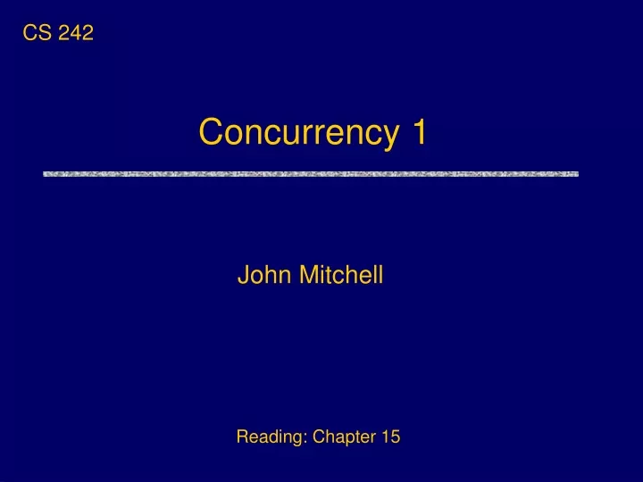 concurrency 1