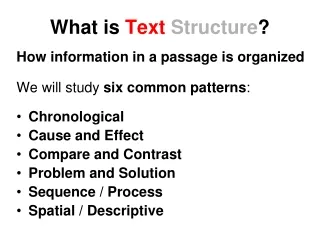 What is  Text Structure ?