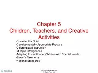 Chapter 5 Children, Teachers, and Creative Activities
