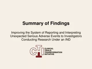 Summary of Findings