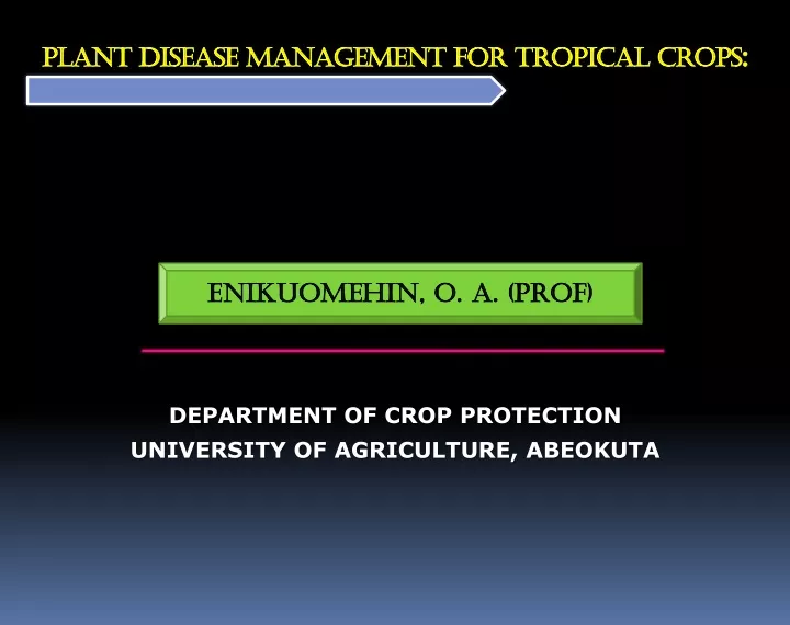 plant disease management for tropical crops