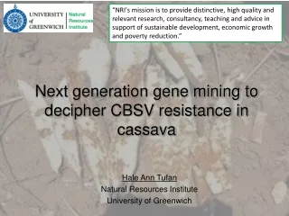 Next generation gene mining to decipher CBSV resistance in cassava