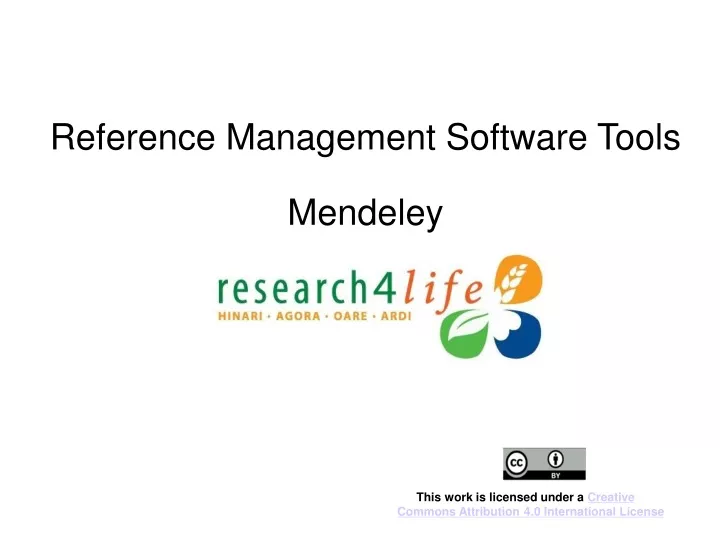 reference management software tools mendeley
