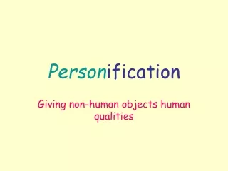 Person ification