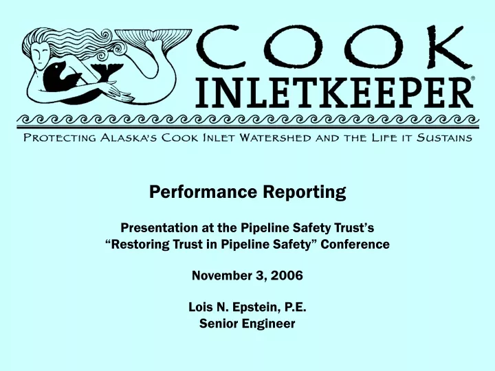 performance reporting presentation