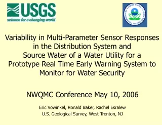 NWQMC Conference May 10, 2006 Eric Vowinkel, Ronald Baker, Rachel Esralew