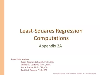 Least-Squares Regression Computations