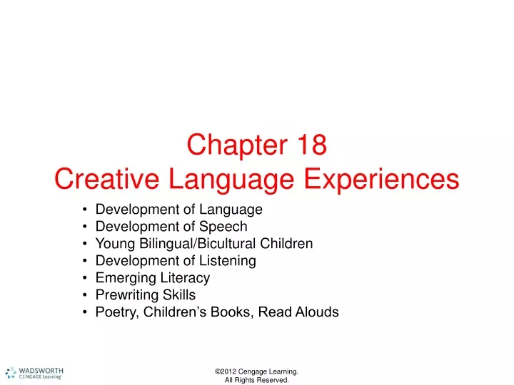 chapter 18 creative language experiences
