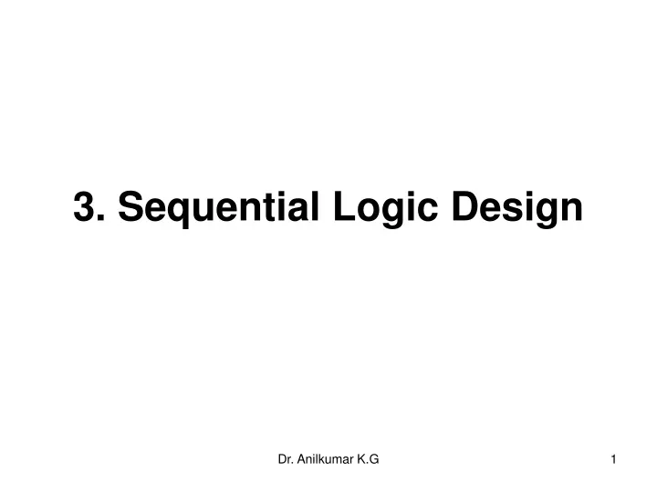 3 sequential logic design