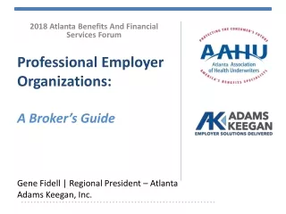 Professional Employer Organizations: A Broker’s Guide
