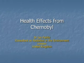 Health Effects from Chernobyl