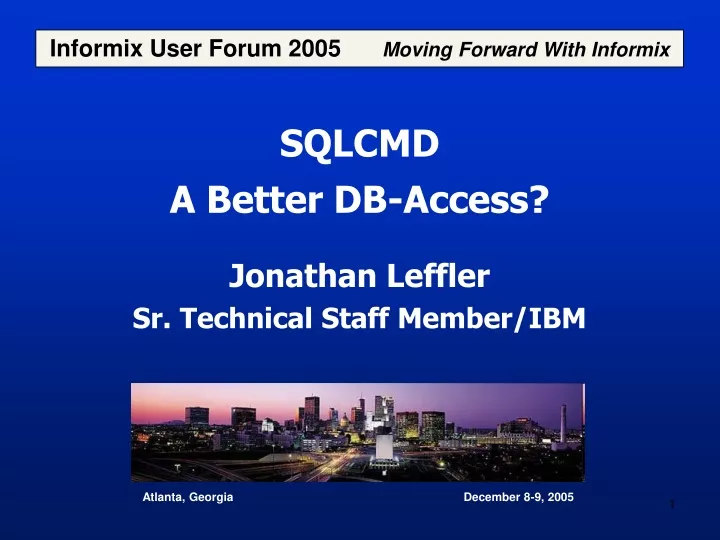 sqlcmd a better db access