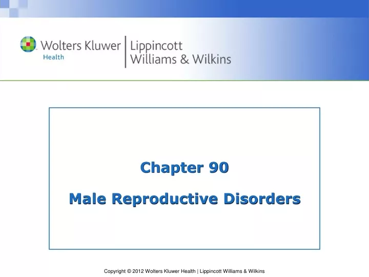 chapter 90 male reproductive disorders