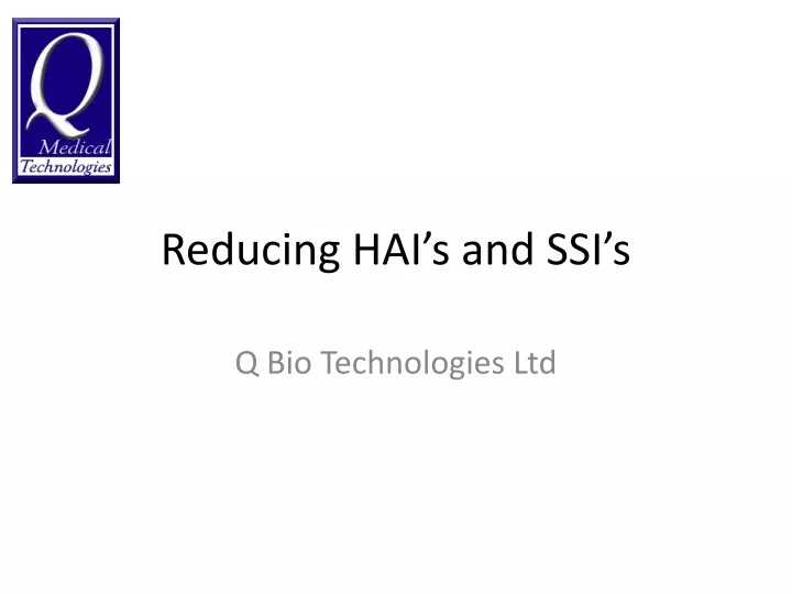 reducing hai s and ssi s
