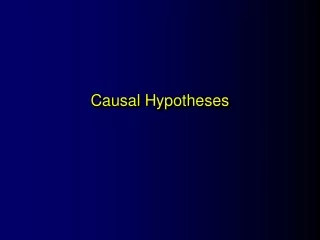 Causal Hypotheses