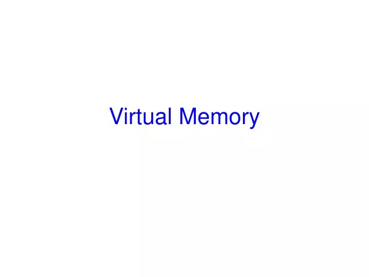 virtual memory