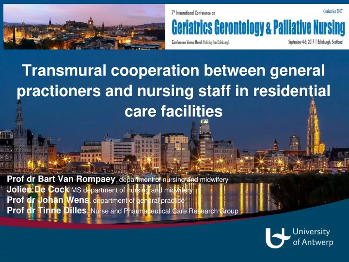 transmural cooperation between general practioners and nursing staff in residential care facilities