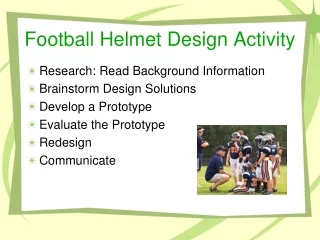 Football Helmet Design Activity