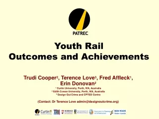 Youth Rail Outcomes and Achievements