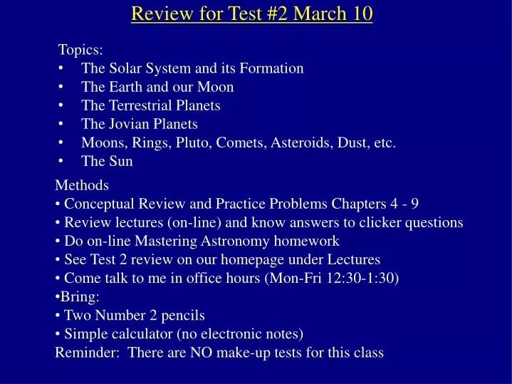 review for test 2 march 10