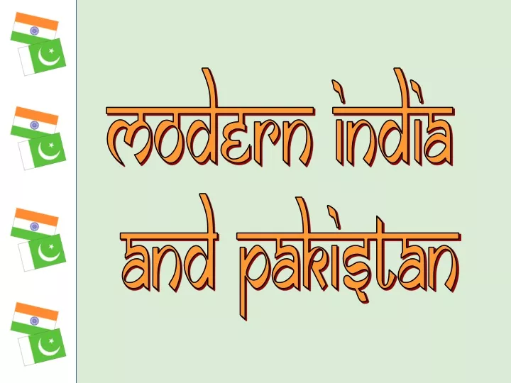 modern india and pakistan