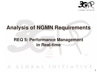 Analysis of NGMN Requirements REQ 5: Performance Management  in Real-time