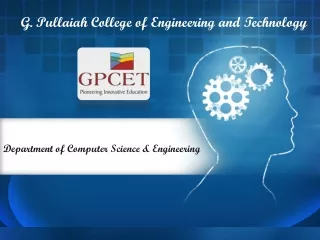 Department  of  Computer Science  &amp;  Engineering